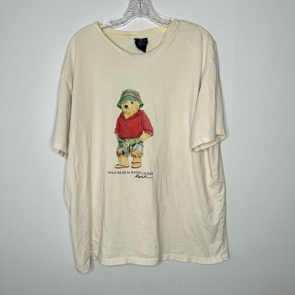 Vintage polo Ralph Lauren beat T-shirt single stitch all around size XL - Picture 1 of 6